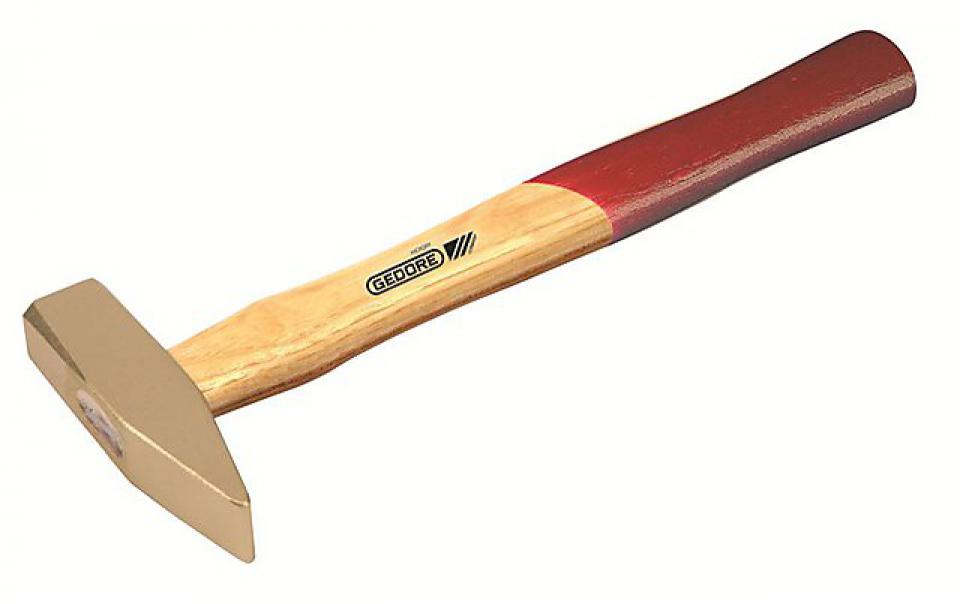 картинка Искробезопасный слесарный молоток GED RED с деревянной рукояткой DIN 1041 ENDRES 1001000S — Gedore-tools.ru