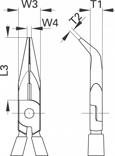 картинка 8132 AB-160 JC  ОСТРОГУБЦЫ С ЗАГНУТЫМИ ГУБКАМИ с режущими кромками, загнутые зажимные поверхности губок с насечкой GED RED 6720920 — Gedore-tools.ru