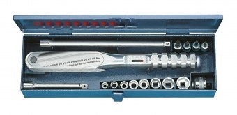 картинка 8565-04 AL Динамометрический ключ в наборе 3/8" - дюймовый DREMOMETER AL 8-40 Нм GED RED 7683240 — Gedore-tools.ru